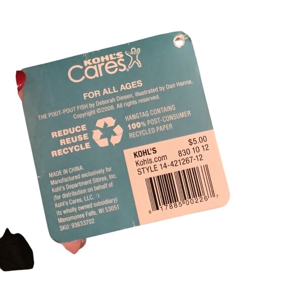 The Pout-Pout Fish Plush Toy By Kohls Cares 15” Blue & Purple Soft - Picture 4 of 7